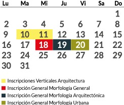 Calendario Inscripciones