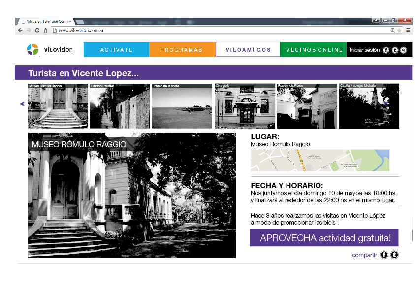 Seccion turistas en vicente lopez