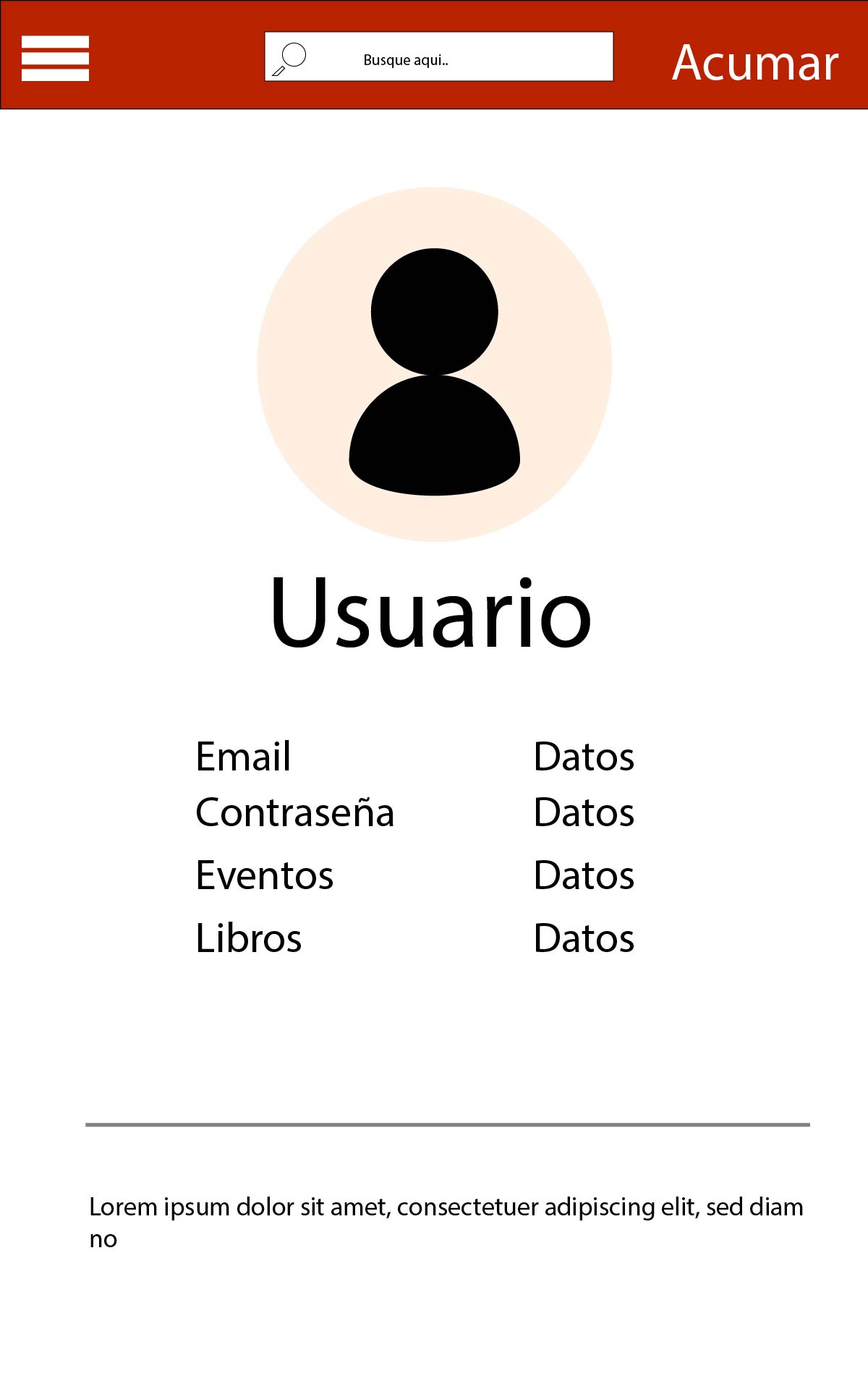 Boceto tercera pantalla