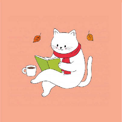 cursos cortos gatito leyendo