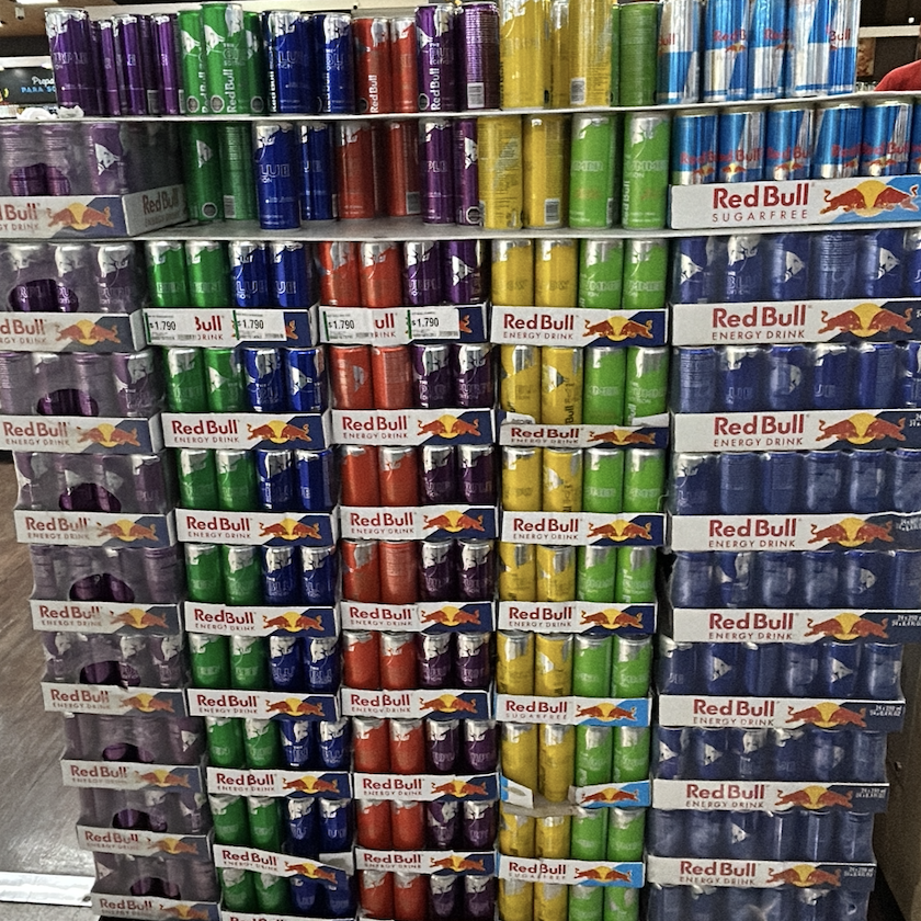 variedad de redbull