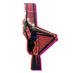 Foto haciendo acrobacia sobre tela