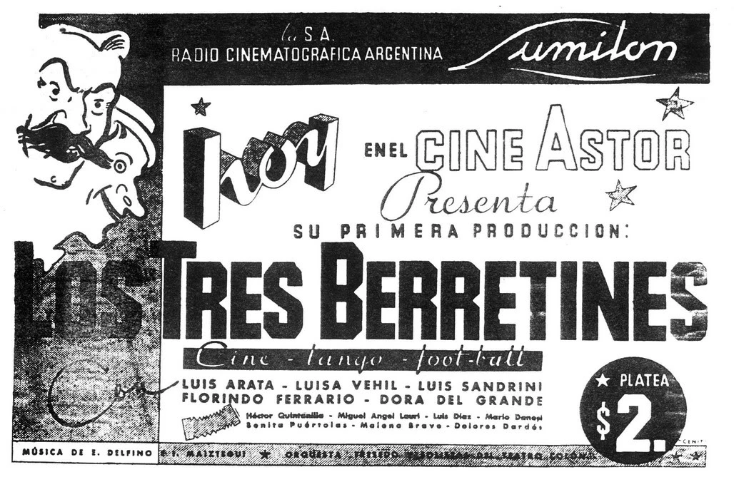 Anuncio de Los Tres Berretines