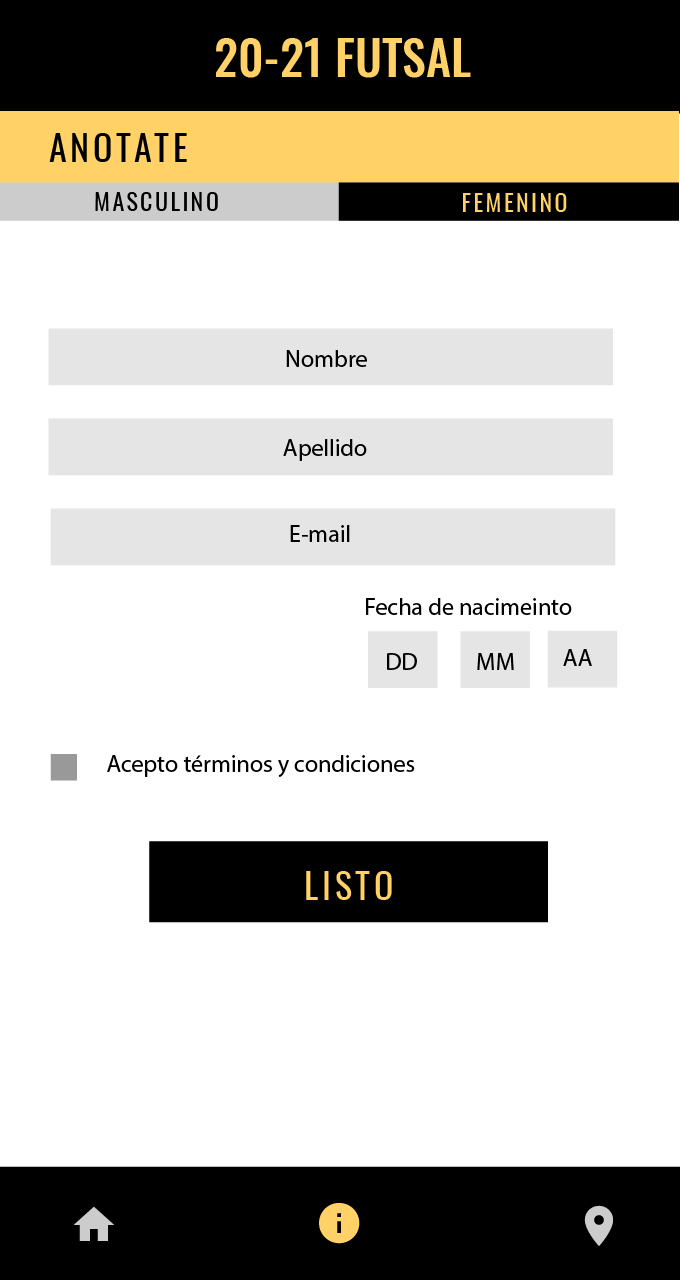 mapa de la app