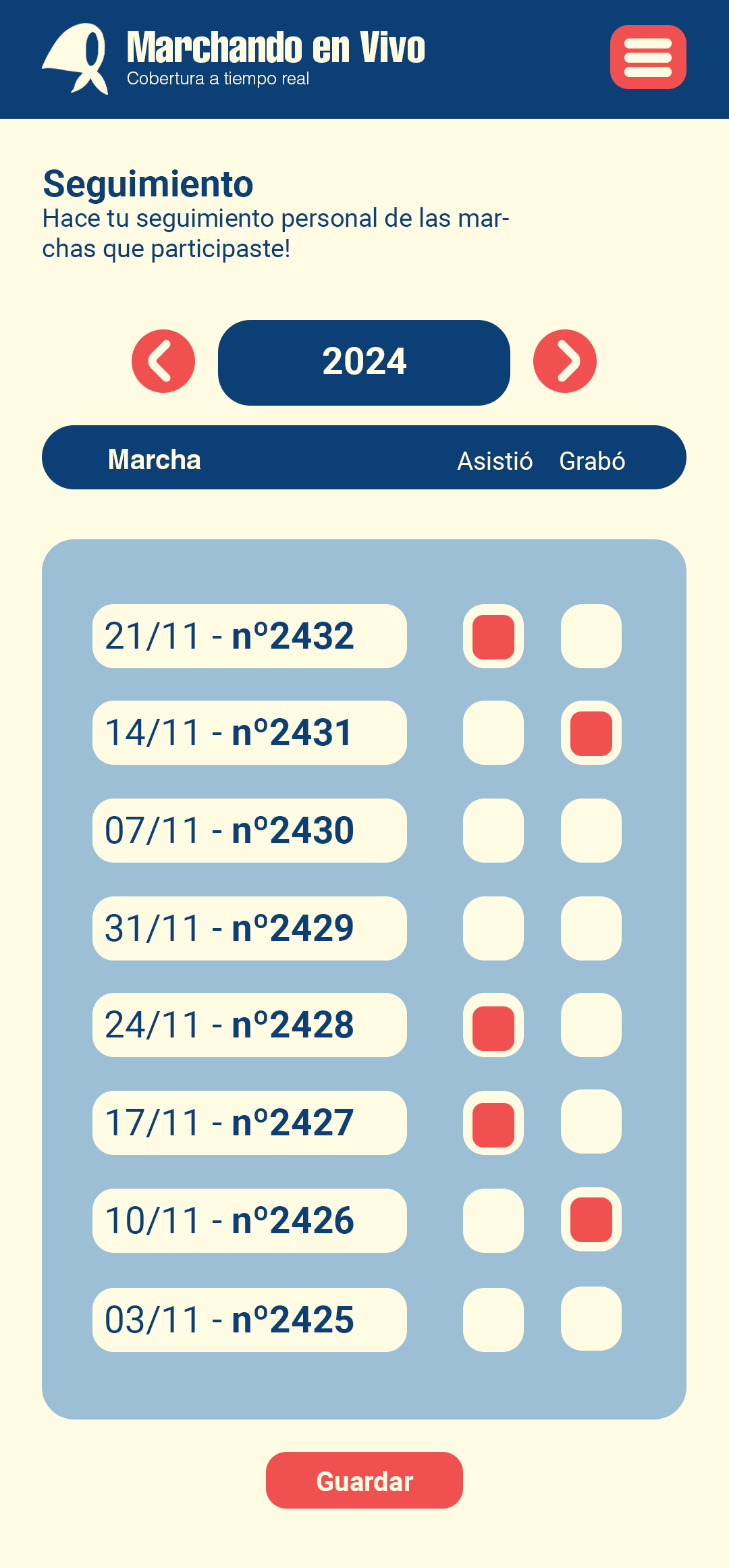 mock up historial