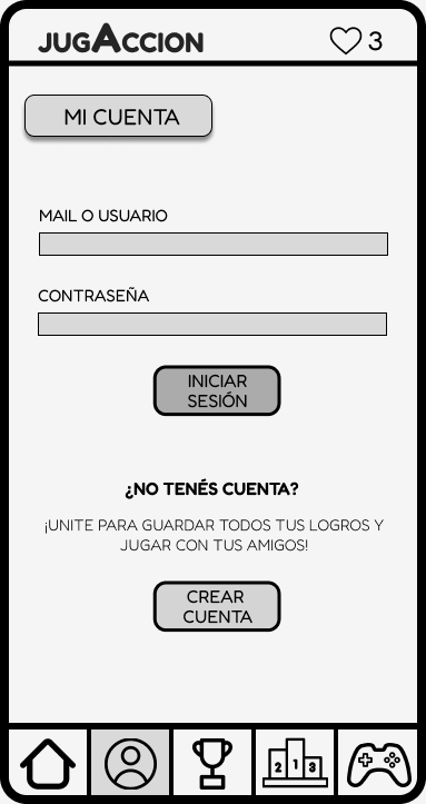 Pantalla de iniciar sesión de celular
