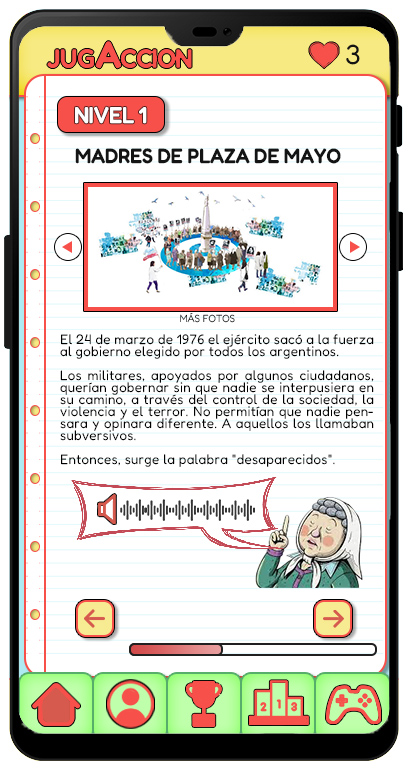 Pantalla tres de celular