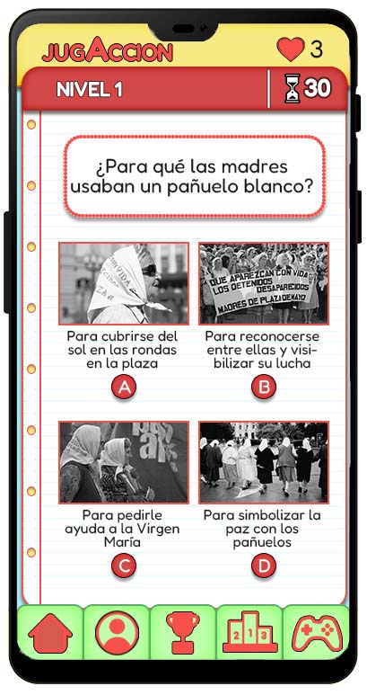 Pantalla cinco de celular