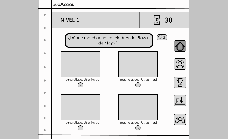 Pantalla cinco de sitio web