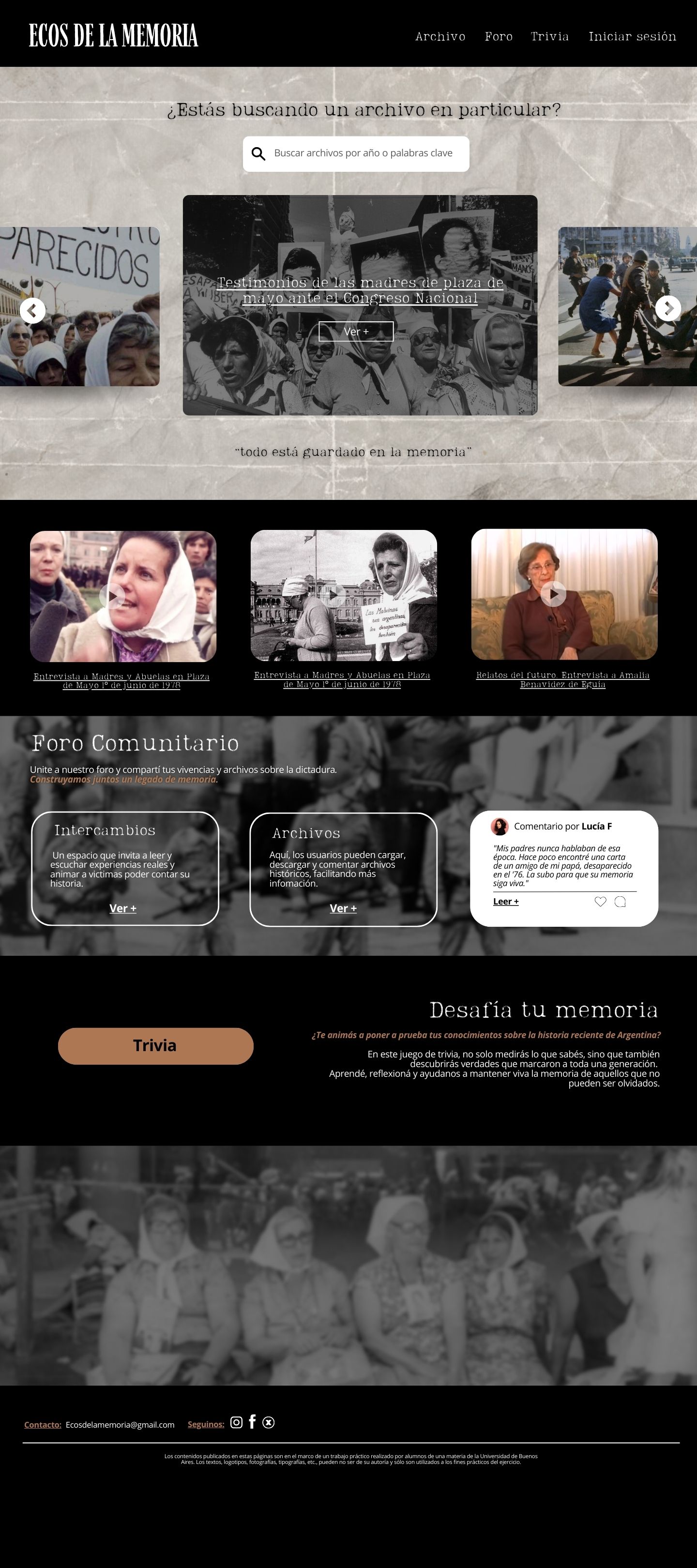 Prototipo Desktop webapp