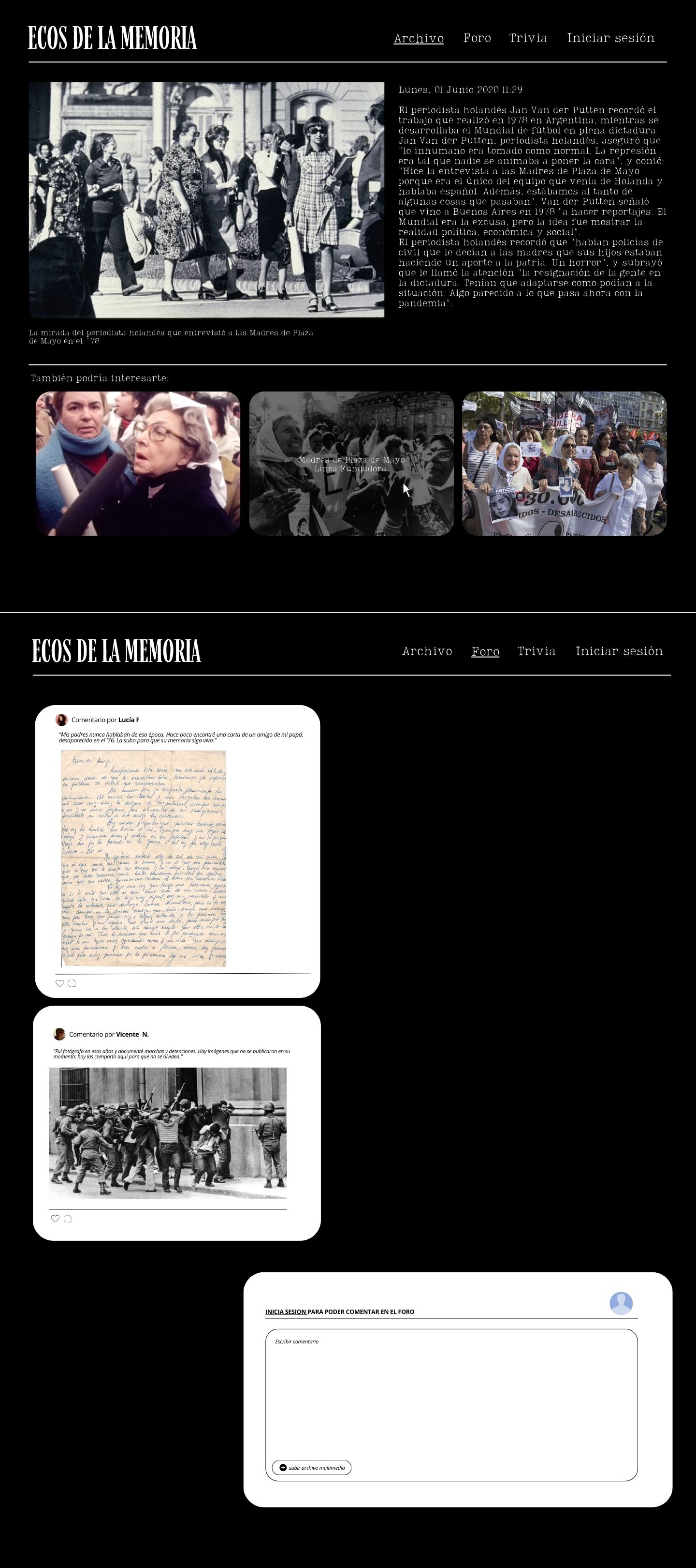 Prototipo Desktop webapp